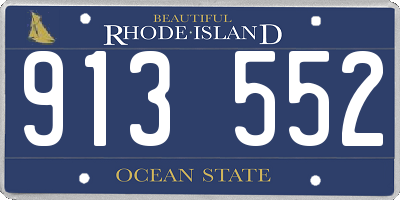 RI license plate 913552