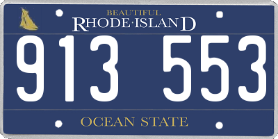 RI license plate 913553