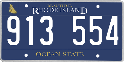 RI license plate 913554