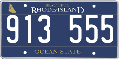 RI license plate 913555