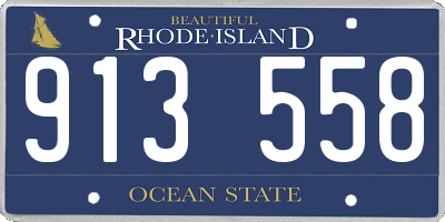 RI license plate 913558