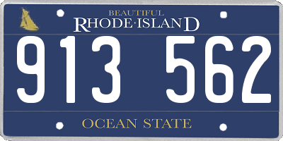 RI license plate 913562