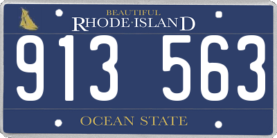 RI license plate 913563
