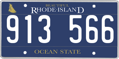 RI license plate 913566
