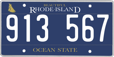 RI license plate 913567