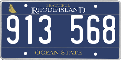 RI license plate 913568