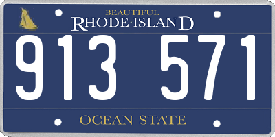 RI license plate 913571