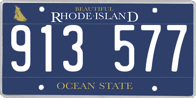 RI license plate 913577