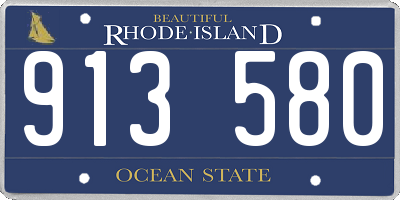 RI license plate 913580