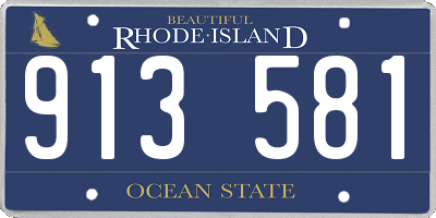 RI license plate 913581