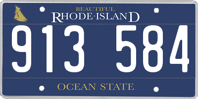 RI license plate 913584