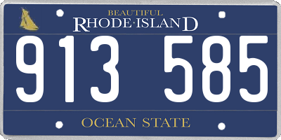 RI license plate 913585