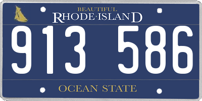 RI license plate 913586
