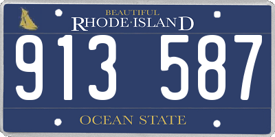 RI license plate 913587