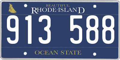 RI license plate 913588
