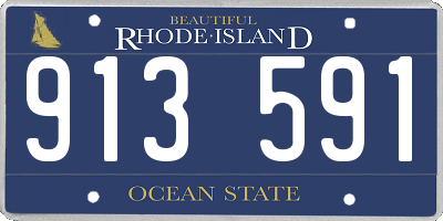 RI license plate 913591