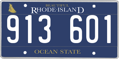 RI license plate 913601