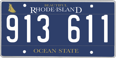 RI license plate 913611