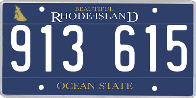 RI license plate 913615