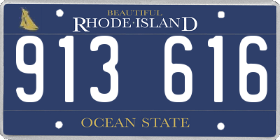 RI license plate 913616