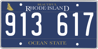 RI license plate 913617