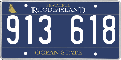 RI license plate 913618