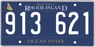 RI license plate 913621