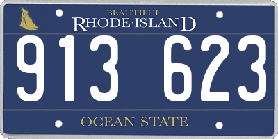 RI license plate 913623