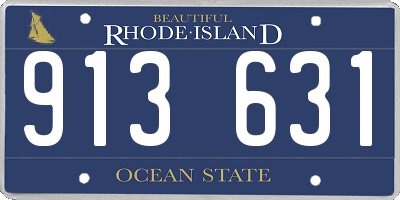 RI license plate 913631