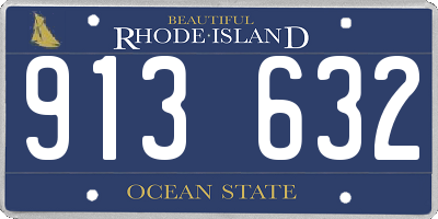 RI license plate 913632