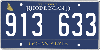 RI license plate 913633