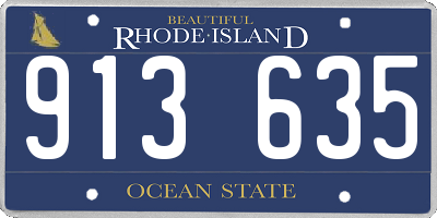 RI license plate 913635