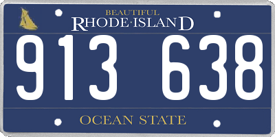 RI license plate 913638