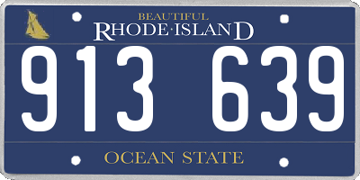RI license plate 913639