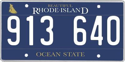 RI license plate 913640