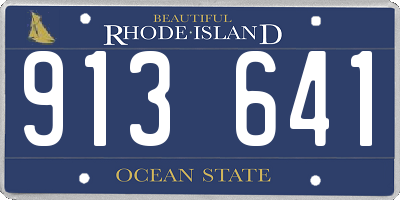 RI license plate 913641