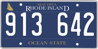 RI license plate 913642