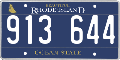 RI license plate 913644