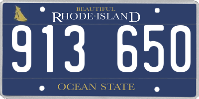 RI license plate 913650