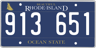 RI license plate 913651