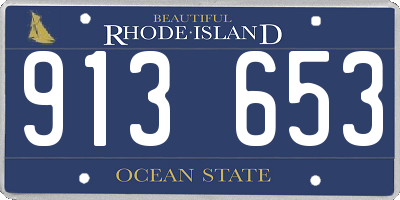 RI license plate 913653