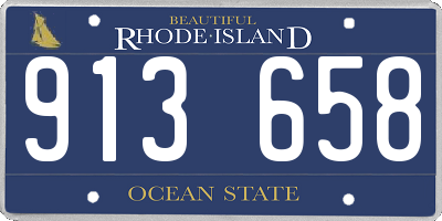 RI license plate 913658