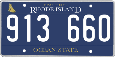 RI license plate 913660