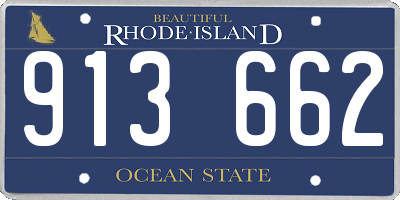 RI license plate 913662
