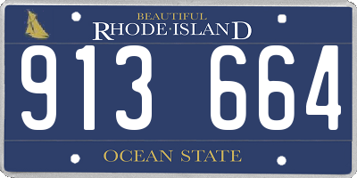 RI license plate 913664