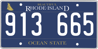 RI license plate 913665