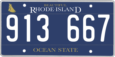 RI license plate 913667