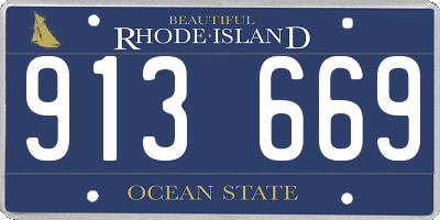 RI license plate 913669
