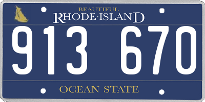 RI license plate 913670