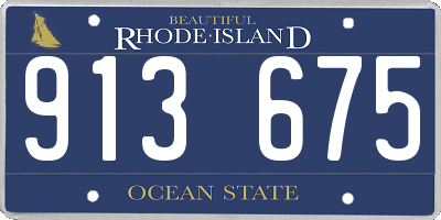 RI license plate 913675